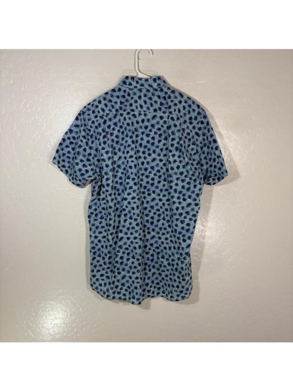 Bonobos Shirt Mens LT Blue Abstract Graphic Short Sleeve Button Up Cotton Casual - Picture 5 of 7